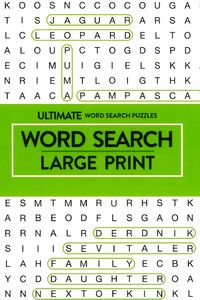 Large Print Word Search - Light Green