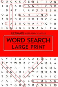 Large Print Word Search - Red