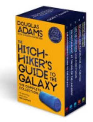 Book cover of Douglas Adams Pan Boxset - the Hitchhiker's Guide to the Galaxy Book 1-5