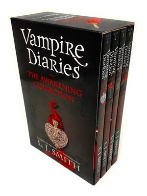 Book cover of Vampire Diaries 4 Books The Awakening Collection Box Set by L. J. Smith (The Awakening, The Struggle, The Fury &amp; The Reunion)