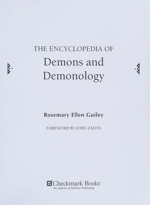 Book cover of The encyclopedia of demons and demonology