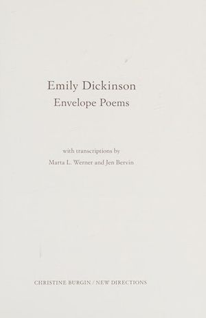 Book cover of Envelope poems