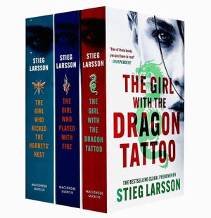 Book cover of Millennium series 3 Books Collection Box Set by Stieg Larsson (The Girl With the Dragon Tattoo, The Girl Who Played with Fire, The Girl Who Kicked the Hornets Nest)