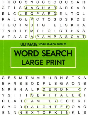Book cover of Large Print Word Search - Light Green