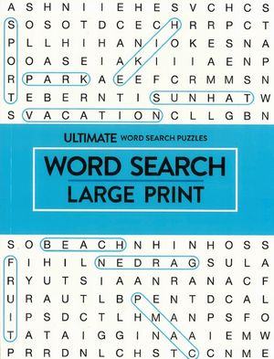 Book cover of Large Print Word Search - Pale Blue