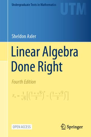 Book cover of Linear Algebra Done Right
