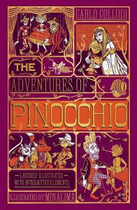 Book cover of The Adventures of Pinocchio (MinaLima Edition)